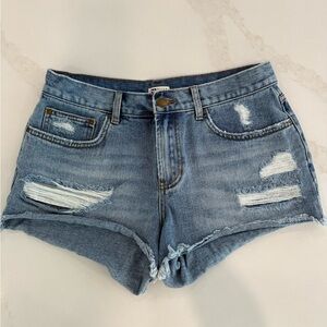 Billabong Light Blue Distressed Jean Shorts